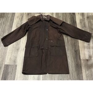 Driza-Bone Men's Large Waxed Cotton Wax Riding Coat Jacket Australia PLEASE READ